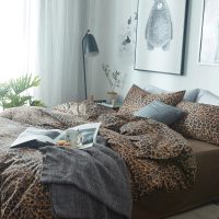 LifeTB Leopard Comforter Set Queen Comforter Set 3 Pieces Leopard Print Comforter Fluffy Soft Microfiber Bedding Set for All Seasons Animal Cheetah Print Queen Size Comforter with 2 Pillowcases - Image 5