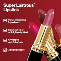 Revlon Super Lustrous Lipstick, Creamy Formula For Soft, Fuller-Looking Lips, Moisturized Feel, 755 Bare It All, 0.15 oz - Image 3