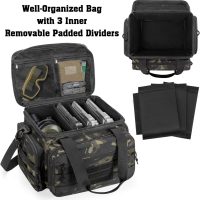 DSLEAF Tactical Gun Range Bag for 4 Handguns, Pistol Shooting Range Bag with 6X Magazine Slots and Extra Pockets for Ammo and Essentials - Image 2