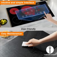 Electric Cooktop 36 Inch 5 Burners, Electric Stove Top, Built-in Ceramic Radiant Cooktop with Sensor Touch Control, Fast Heat, Multiple Safety Protection, 9000W with Hard Wire for 220V~240V - Image 6