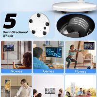 eLinkSmart 24-Inch Portable TV with Incell Touch Screen, Android13 OS 8-Core CPU + 6GB RAM + 128GB Storage, 1080P TV on Wheels 60Hz Refresh Rate, Built-in Battery, Full Swivel Rotation - Image 6