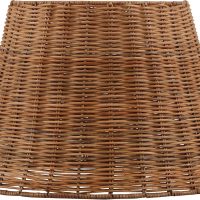 Aspen Creative 32989, Empire Natural Rattan Spider Shade, 9" Top x 14" Bottom x 9-1/2" Slant - Image 3