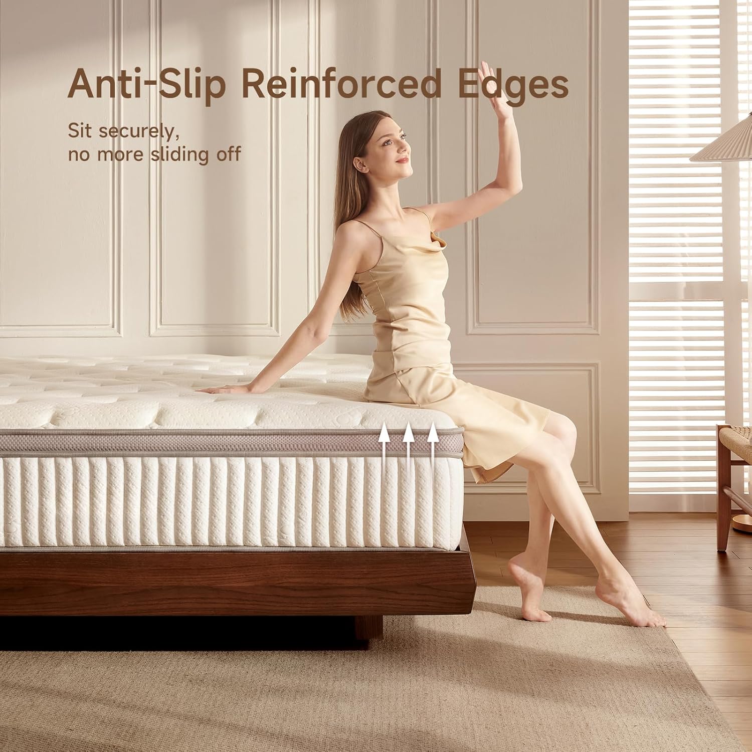 Queen Mattress, 12 inch Queen Size Cool Memory Foam Mattresses for Pressure Relief, Medium Firm Hybrid Mattress in a Box, CertiPUR-US Certified - Image 8