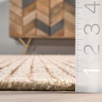 Rugs USA 6x9 Melrose Checked Wool Indoor Area Rug, Contemporary Farmhouse Cream for Living Room, Bedroom, Office, Entryway, Hallway - Image 7