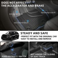 for 2026 HRV Floor Mats: All Weather Floor Mats & Cargo Liner Custom Fit 2023-2025 2026 Honda HRV (Include Hybrid) & Acura ADX 2025: Anti Skid 1st & 2nd Row & Trunk Mat for 2025 ADX Accessories - Image 2