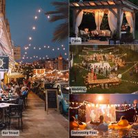 Brightown Led String Lights Outdoor 55Ft G40 Patio Lights with 52 Led Shatterproof Bulbs(2 Spare), Waterproof Led Globe Hanging Lights for Backyard Porch Bistro Balcony Decor, E12 Socket, 2200K - Image 5