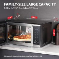 TOSHIBA Countertop Microwave Oven Air Fryer Combo, Inverter, Convection, Broil, Speedy Combi, Even Defrost, Humidity Sensor, Mute Function, 27 Auto Menus, 1.0 cu.ft, 1000W, Stainless Steel - Image 6