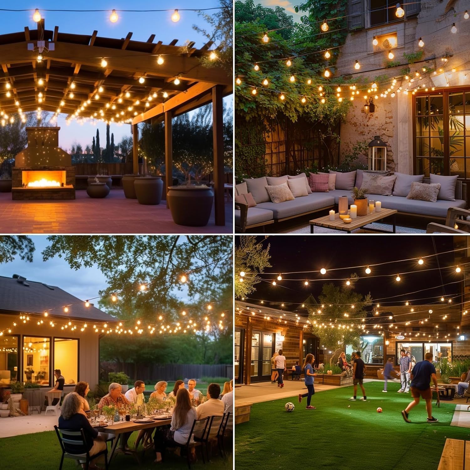 kolpop 50FT Outdoor String Lights with Dimmer Timer, G40 LED Patio Light with Edison Shatterproof Bulbs, Waterproof Connectable Hanging Lights for Outside Backyard Gazebo - Image 8