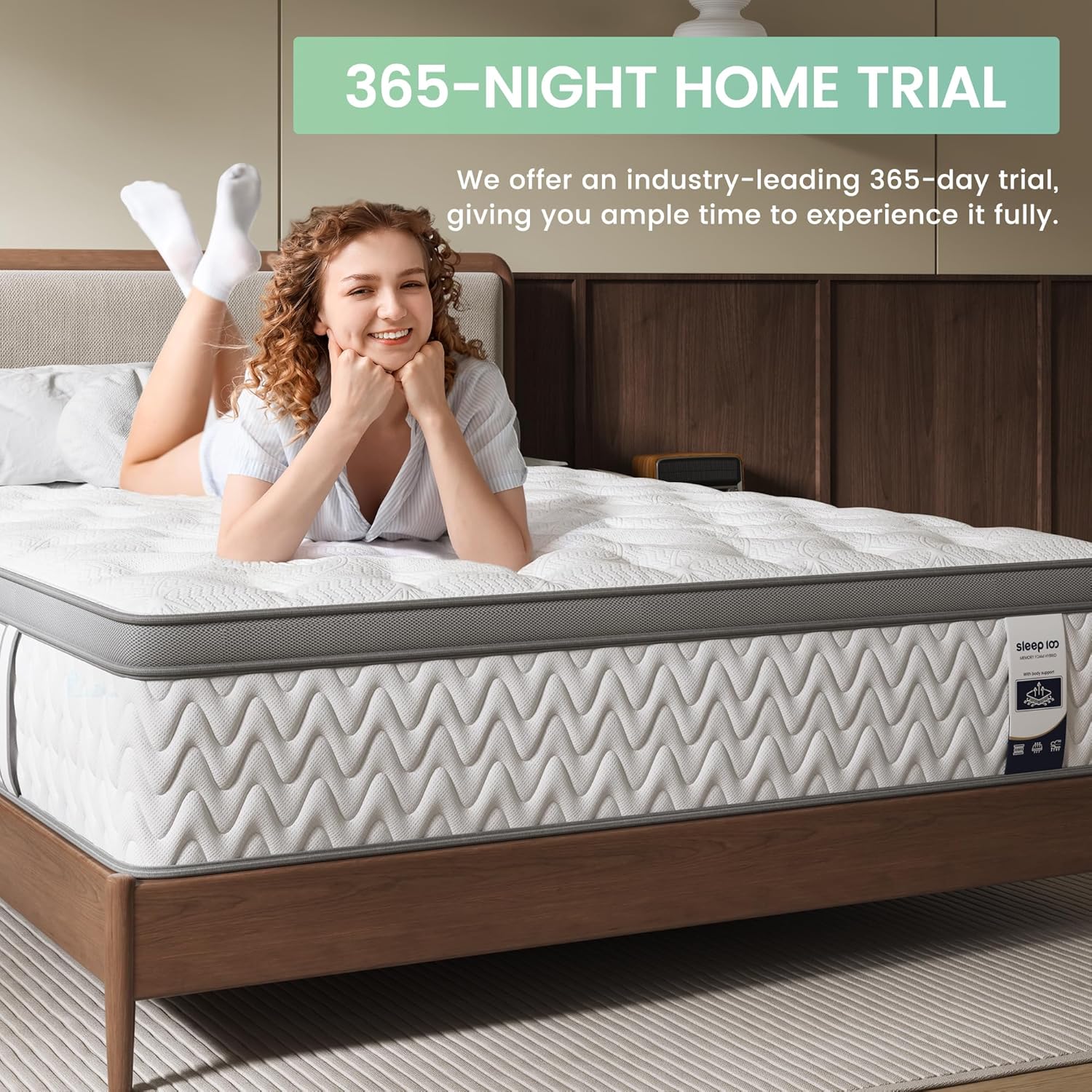 King Mattress 10 Inch, 5-Zone Deep Sleep Firm Mattress with Extra Lumbar & Shoulder Support, Hotel Collection Hybrid Mattresses Pain Relief - Fiberglass Free & No Odor - 365 Night Trial - Image 4