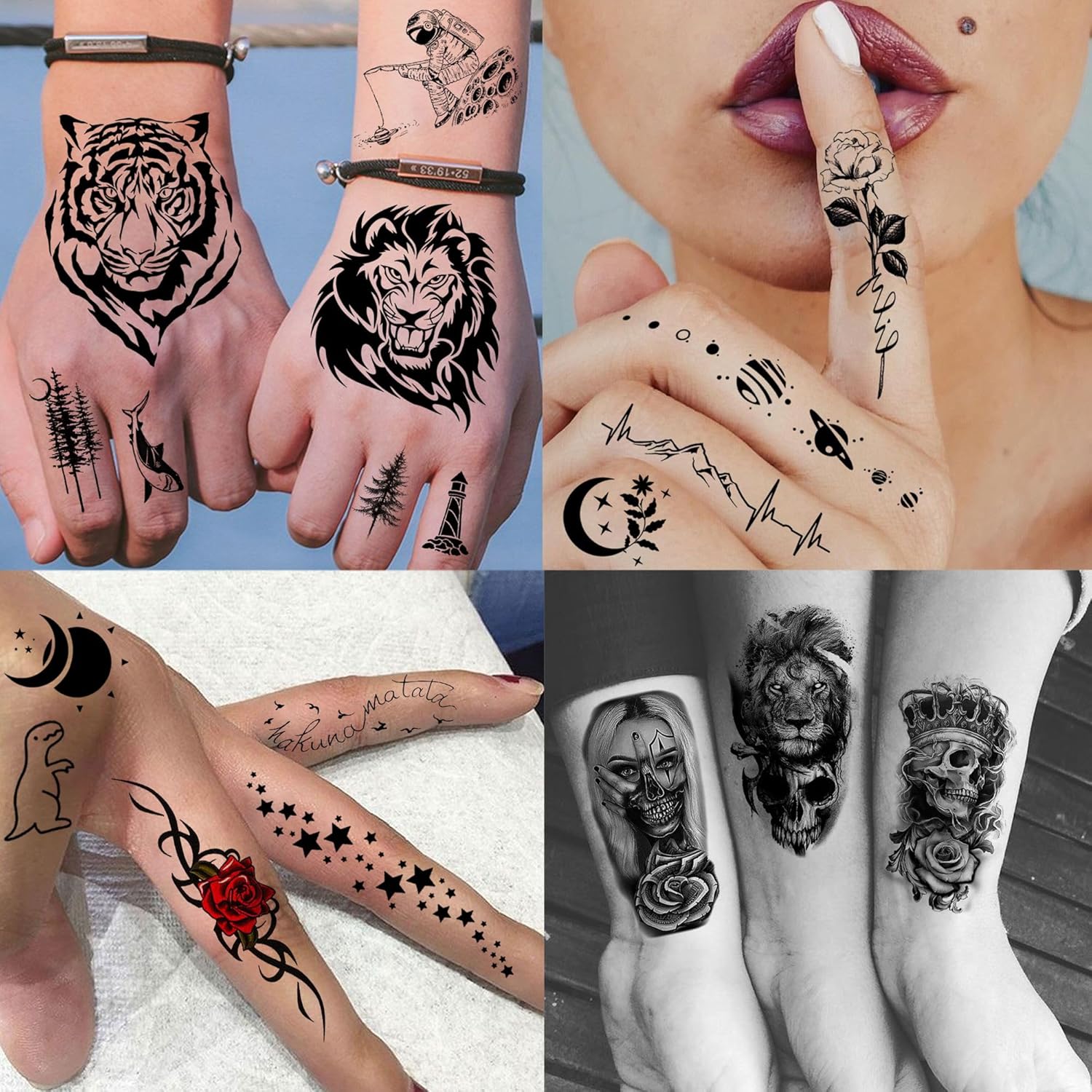 73 Sheets Halloween Chicano Temporary Tattoos For Women Men Adults Cholo Chola, Our Lady of Guadalupe Tattoo Stickers Religion, Chicana Gangster Prisoner Mexico Culture Joker Fake Tattoo Jesus Christ - Image 7