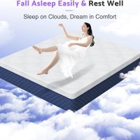 Queen Mattresses, 12 Inch Hybrid Queen Mattress in a Box, Memory Foam and Individual Pocket Spring Breathable Comfort for Sleep Supportive and Pressure Relief, CertiPUR-US, 60"*80"*12" - Image 4