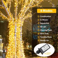 Connectable 240LED 88Ft 13Modes String Lights Indoor Outdoor Clear Wire | Warm White Christmas Lights | Twinkle Fairy Light Plug in with Timer for Bedroom Classroom Tree Decor - Image 3