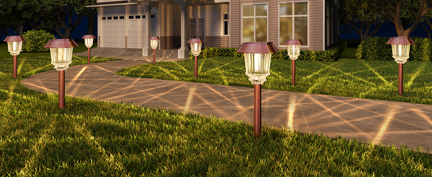 solar walkway lights outdoor