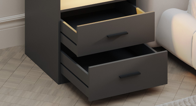 nightstand with 2 drawer, bedroom furniture