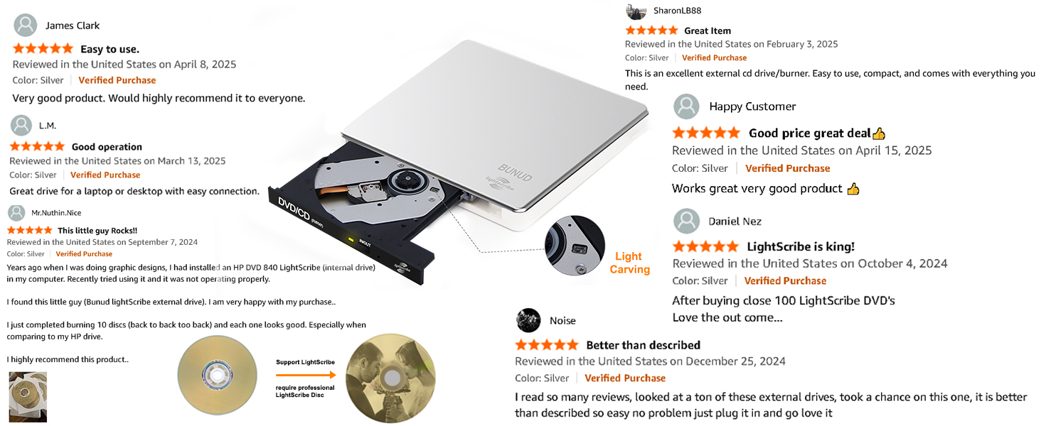 Lightscribe dvd drvie writer external laptop burner pc windows 11