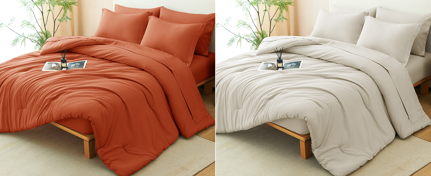 Burnt Orange/Beige