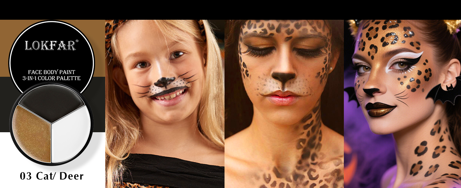 halloween face body paint kit