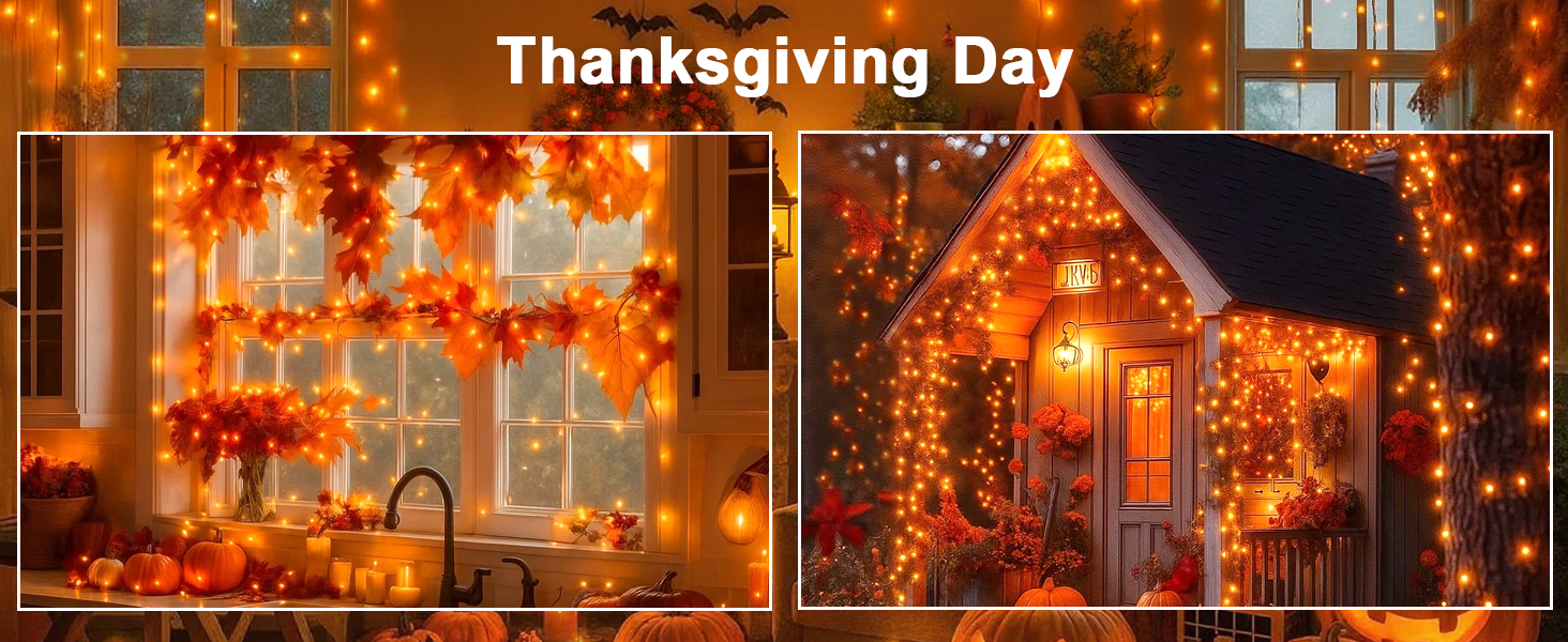 thanksgiving string lights decor