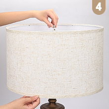 oval lamp shades installation