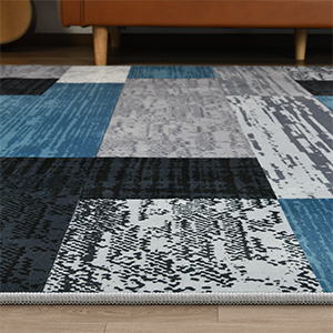 Soft Area Rug Modern Geometric Patchwork Area Rug