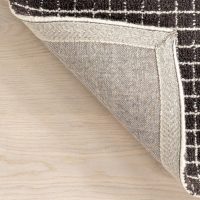 Rugs USA 6x9 Melrose Checked Wool Indoor Area Rug, Contemporary Farmhouse Charcoal/Ivory for Living Room, Bedroom, Office, Entryway, Hallway - Image 4
