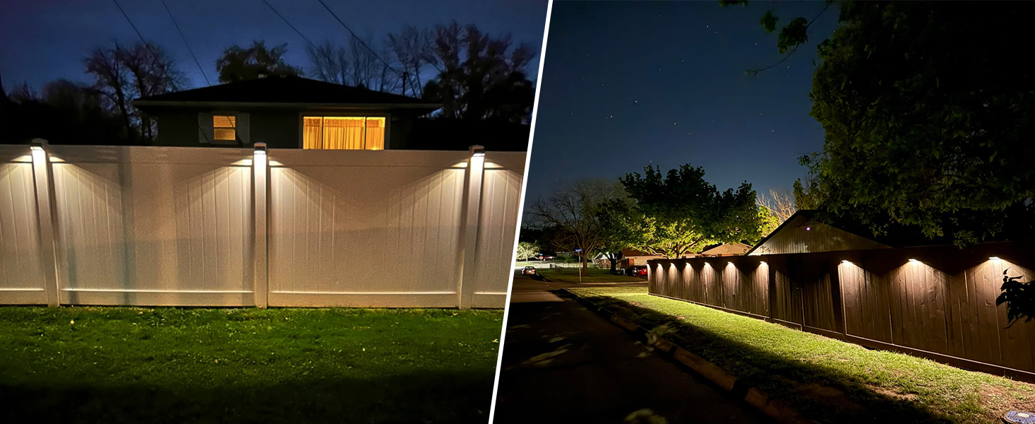 solar fence light