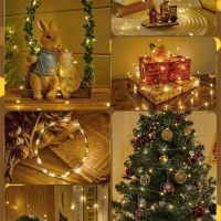Minetom Fairy Lights Battery Operated with Remote, 33Ft 100 LED Waterproof String Lights Indoor Outdoor, Starry Twinkle Light for Christmas Home Bedroom Wedding DIY Centerpiece Decor - Image 8