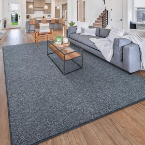 Chicrug Modern 3x5 Area Rugs for Bedroom Living Room, Memory Foam Low-plie Carpet Rug for Kids Playroom, Indoor Floor Rug for Bedside Dorm Dining Room Home Decor, Dark Blue and White