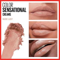Maybelline Color Sensational Lipstick, Lip Makeup, Cream Finish, Hydrating Lipstick, Nude Lust, Nude ,1 Count - Image 3