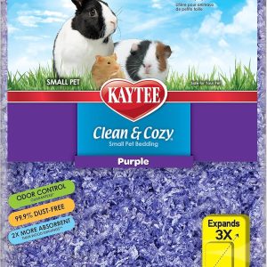 Kaytee Clean & Cozy Purple Bedding For Guinea Pigs, Rabbits, Hamsters, Gerbils and Chinchillas, 49.2 Liter
