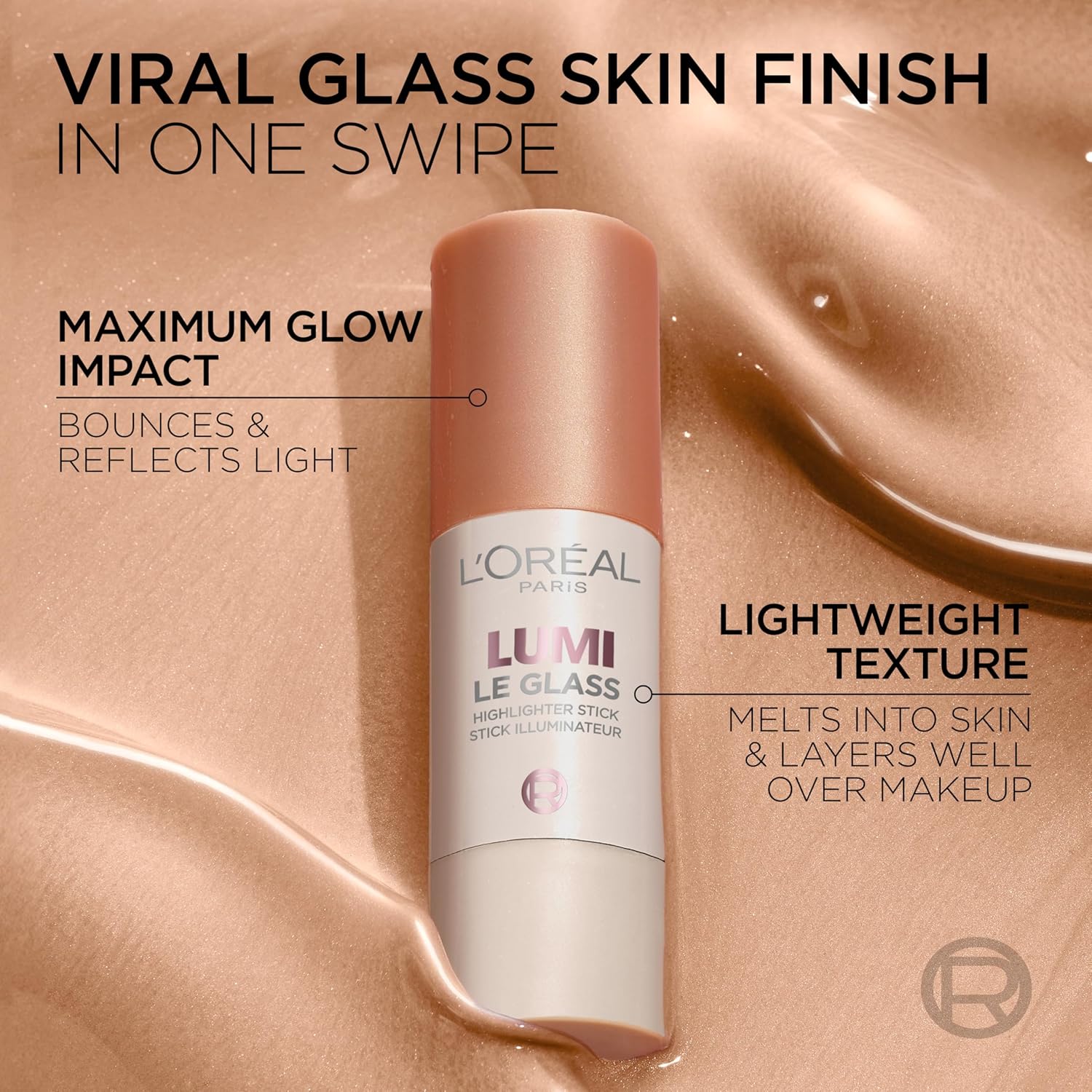 L'Oreal Paris True Match Lumi Le Glass Highlighter Stick, Reflective, Translucent, Glassy Highlighter for Face and Body, 610 Glassy Pearl Eclat, 0.17 Oz - Image 6