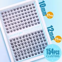 Short Lash Clusters Wispy C Curl Eyelash Clusters 10-12MM Individual Eyelashes Natural Cluster Eyelash Extensions Natural Looking Cluster Lashes by Geeneiya（154PCS, C Curl, 10-12mm) - Image 5