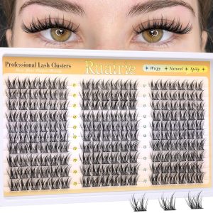 Manga Lash Clusters Wispy Eyelash Clusters Natural 180pcs Individual Lashes Spiky Lashes Clusters C Curly Cluster Eyelash Extensions 11-13mm DIY at Home Eyelashes Clusters by Ruairie
