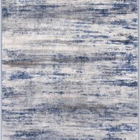 KOZYFLY 3x5 Area Rug Modern Ombre Rug for Bedroom, Washable Rug Non-Slip Soft Striped Living Room Area Rug, Print Grey-Blue Abstract Carpet for Laundry Nursery - Image 9