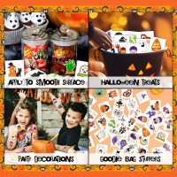 U-Goforst 200 PCS Halloween Tattoos for Kids, Glow in The Dark Halloween Party Favors, Halloween Temporary Tattoos Goodie Goody, Halloween Treats Bag Stuffers Bulk - Image 5