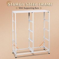 WLIVE Fabric Dresser for Bedroom, Tall Dresser with 8 Drawers, Storage Tower with Fabric Bins, Double Dresser, Chest of Drawers for Closet, Playroom, Dormitory, White - Image 8