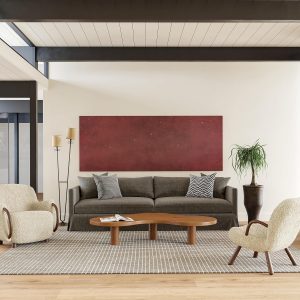 Rugs USA 6x9 Melrose Checked Wool Indoor Area Rug, Contemporary Farmhouse Grey for Living Room, Bedroom, Office, Entryway, Hallway