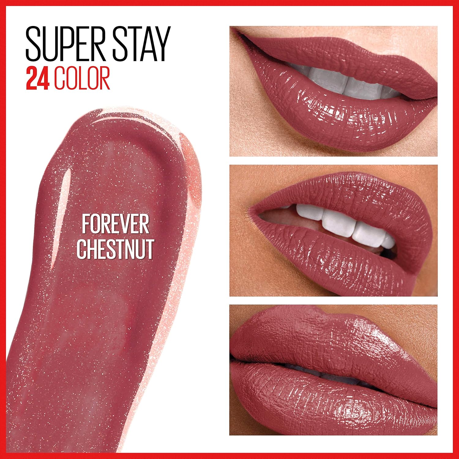 Maybelline Super Stay 24, 2-Step Liquid Lipstick Makeup, Long Lasting Highly Pigmented Color with Moisturizing Balm, Forever Chestnut, Brown, 1 Count - Image 3
