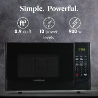 Farberware 0.9 Cu. Ft. Black Microwave Oven, 900W with LED Display, 10 Power Levels, 8 Auto-Cook Presets, Express Cooking & Defrost - Image 2