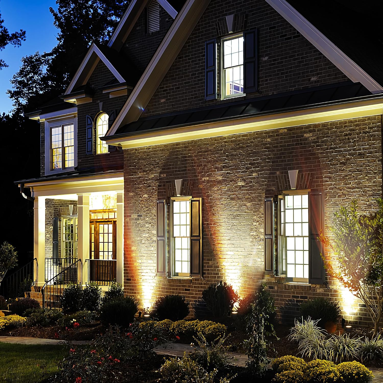 Outdoor Landscape lighting Low Voltage, 65.6FT Wired LED Spot light with Plug-in Transformer, IP65 Waterproof Outside Uplight 18W 1800LM for Yard Garden Tree Pathway House, Warm White 3000K, Pack of 6 - Image 6