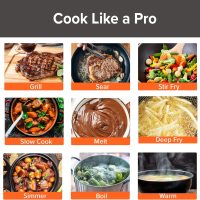 Nuwave Double Induction Cooktop, Powerful 1800W, 2 Large 8” Heating Coils, Independent Controls, 94 Temp Settings from 100°F to 575°F in 5°F Increments, 2 x 11.5” Shatter-Proof Ceramic Glass Surface - Image 2