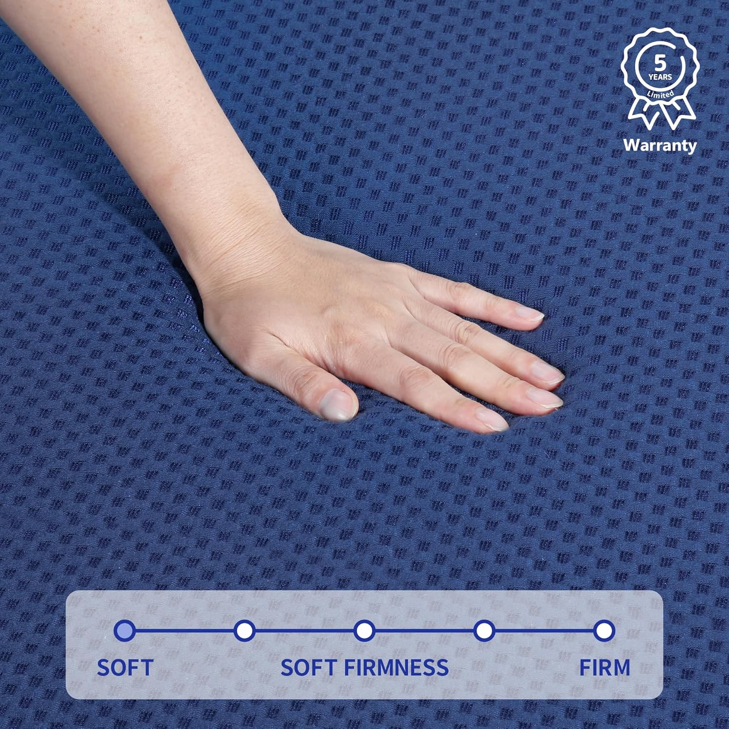 Olee Sleep Tri-Folding Memory Foam Mattress Topper, 4 Inch Gel Folding Mattress for Camping, Foldable Guest Bed, Washable Cover, CertiPUR-US Certified, Soft, Blue, Single Size - Image 7