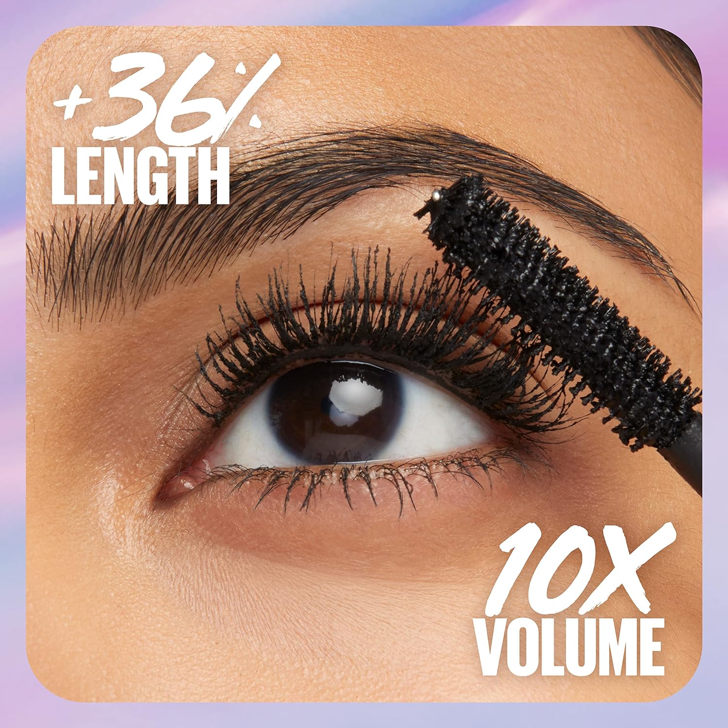 Maybelline The Falsies Surreal Extensions Washable Mascara, Volumizing, Lengthening Mascara Make Up, Blackest Black, 1 Count - Image 4