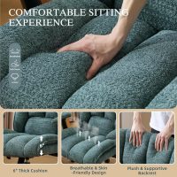 Criss Cross Legged Office Chair with Flip-Up Arms and Wheels, Wide Seat Desk Chair with Built-In Dynamic Airbag Lumbar Support, Modern Cross-Leg Chair for Home Office, Apartment, Vanity, Dark Green - Image 5