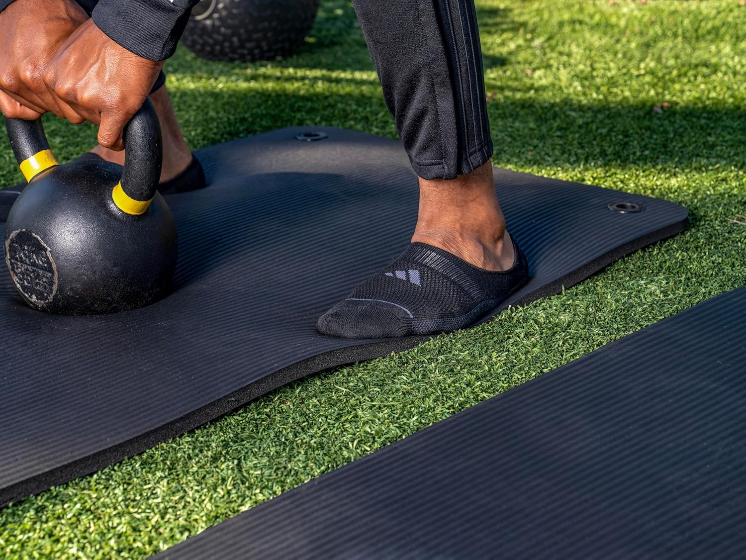 adidas Men's All Day Training Super No Show Socks sport performance liner height socks for running (3-Pair) - Image 6