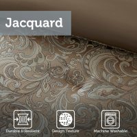 Madison Park Essentials Brystol 24 Piece Room in a Bag Faux Silk Comforter Jacquard Paisley Design Matching Curtains Down Alternative Hypoallergenic All Season Bedding-Set, Queen (90 in x 90 in), Blue - Image 7