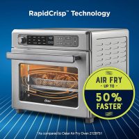 Oster Digital Air Fryer Oven with RapidCrisp, Stainless Steel, 12-Function Countertop Oven with Convection - Image 2