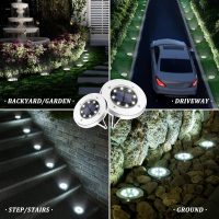 SOLPEX Solar Lights Outdoor Waterproof, 12 Pack Solar Ground Lights, Solar Garden Lights Landscape Lighting for Pathway Driveway Patio Backyard Walkway (Cool White) - Image 2