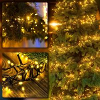 2 Pack Solar String Lights for Outside, 72FT 200 LED Solar Christmas Lights Outdoor with 8 Lighting Modes, IP65 Waterproof Solar String Lights Outdoor for Garden Party Tree Decor,Warm White - Image 4