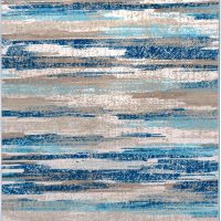 Modern Abstract Small Area Rug Indoor 3x5 Washable Rug Non-Slip Soft Entryway Rug Blue Kitchen Mats Thin Print Faux Wool Floor Carpet Throw Rugs for Entrance Bedroom Office Home Decor - Image 9